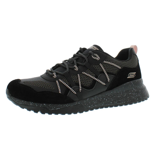 Skechers Bobs Squad 3 Zigzag Swagger Women's Sporty Court Sneakers Black with Soft Mesh Lining and PU Insole | 100% Authentic