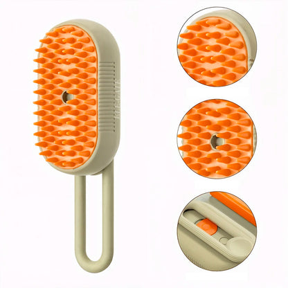 ELE-GATE USB Rechargeable Pet Hair Removal Brush with Customizable Size Plastic Brush and Vaporizer