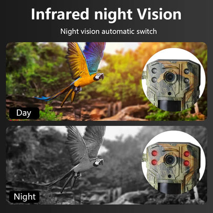 Solar shooting Trail Camera 20M PIR Motion Detection storm Camera 4K 14MP 4G SIM Card 30M Nigh Vision mAh