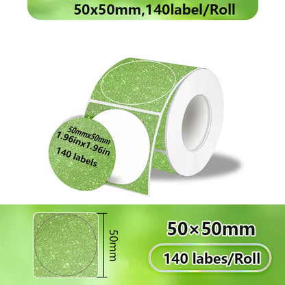 40-50mm Round Square Thermal Label Printer Sticker Self-Adhesive Thermal Paper Compatible M110 M220 M200 E210 P50 Label Printer