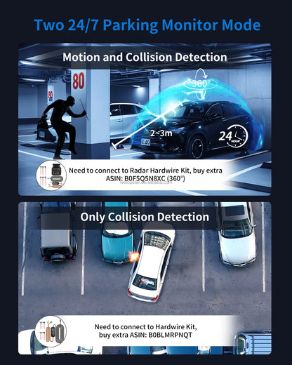 5 Channel Dash Cam Front Rear Left Right Car DVR 4K Dash Cam 360° Dash Cam Car Black Box with AI DMS 5G WiFi GPS CPL