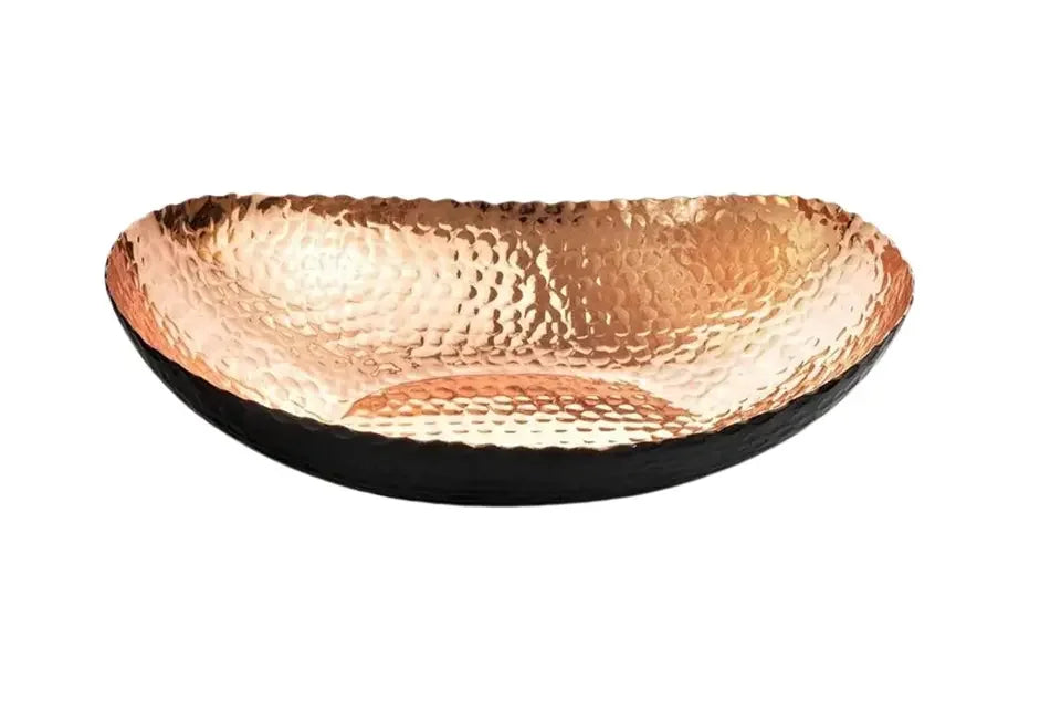 Hammered Black Copper Bowl Rustic Farmhouse Copper Serving for Kitchen Decorative Copper Home Decor Multipurpose Everyday