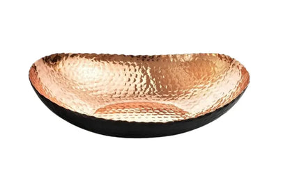 Hammered Black Copper Bowl Rustic Farmhouse Copper Serving for Kitchen Decorative Copper Home Decor Multipurpose Everyday