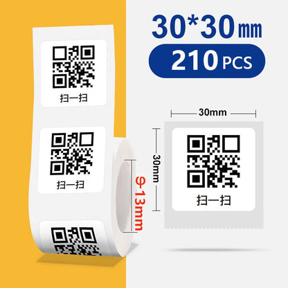 40-50mm Round Square Thermal Label Printer Sticker Self-Adhesive Thermal Paper Compatible M110 M220 M200 E210 P50 Label Printer