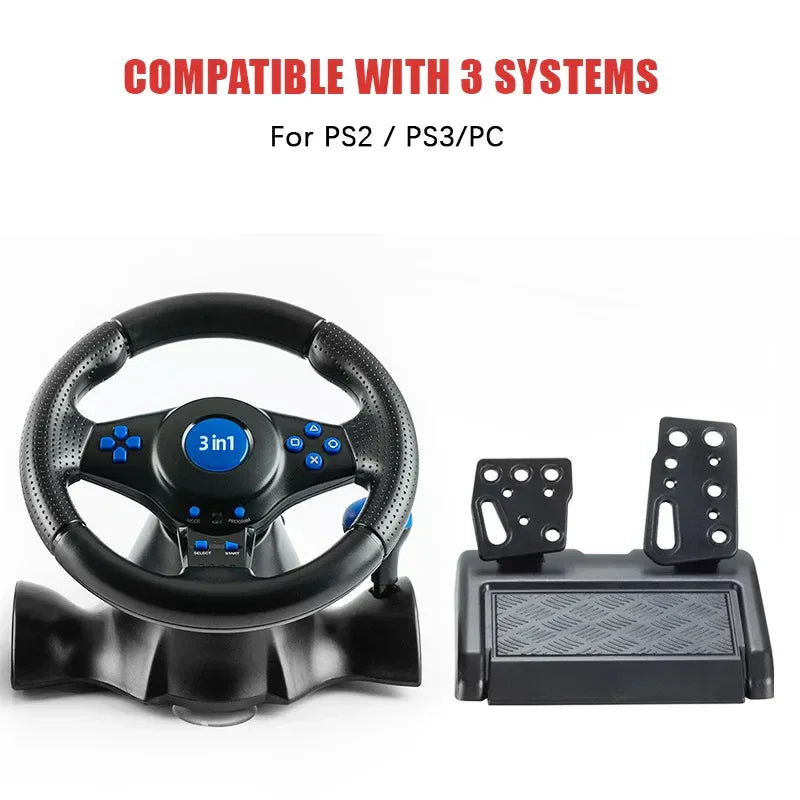 7 in 1 Racing Game Steering Wheel Vibration Controller Simulation Racing Pedals for switch/xbox 360/xbox one/pc/ps4/3/Android