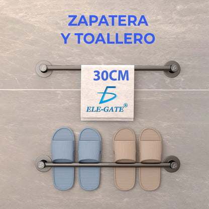 Antique Single Swinging Towel Rack and Shoe Rack Set 30cm Foldable Brass Steel Aluminium Simple Style for Home Hotel Use