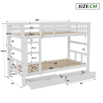 Rosahqnda children's high bed 90x200 cm 140x200 cm, children's bed with crash protection, stair, storage space, bunk bed, solid wood