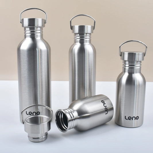 Stainless Steel Water Bottle 350-2000ml Big Mouth Single Wall Drinking Bottle Sports Bottle Flasks with All Steel Lid by PDG ibma