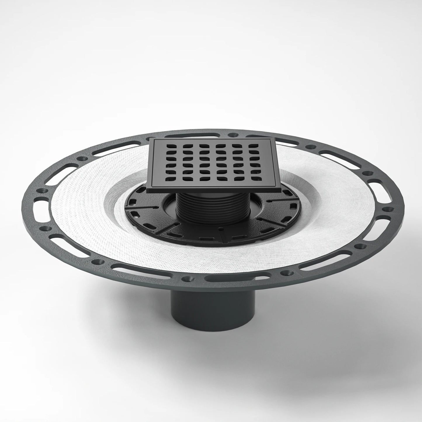 NEODRAIN 4\" Square Modern Style Stainless Steel Shower Floor Drain Flange Ring Rust-Resistant for Bathroom Use In-Stock USA