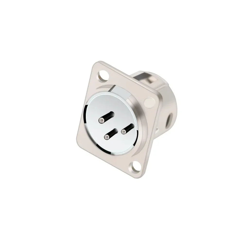1pc 3Pin Male/Female XLR Speaker Panel Mount Chassis MIC Socket Adapter Audio Jack Connector,Zinc Alloy Shell+Copper Contact