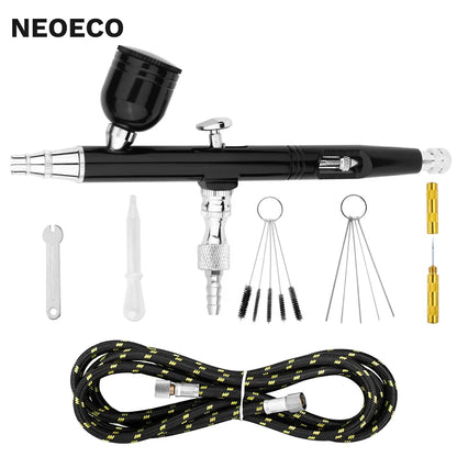 Airbrush Tool Dual Action Gravity Feed 0.3mm Nozzle Spray Gun Cake Decorating Brushes For Makeup Nail Manicure Tatoo Paint Straw