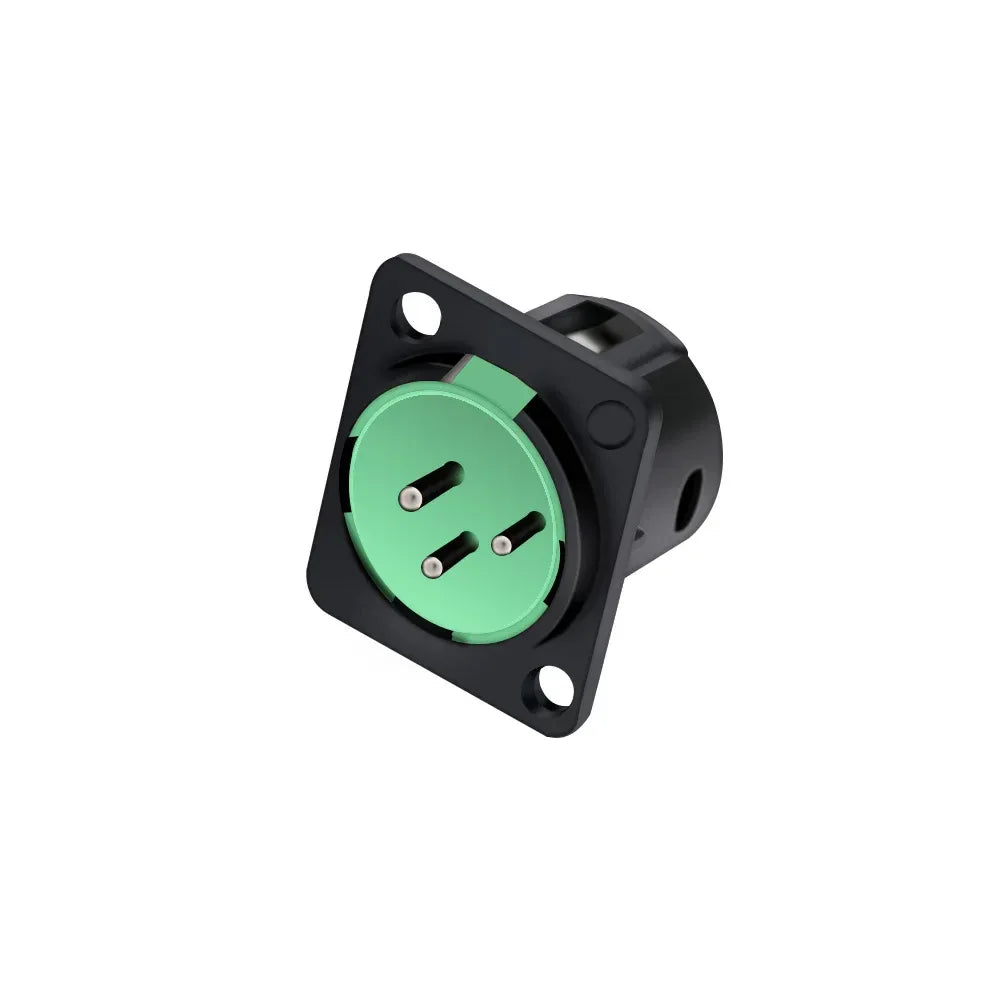 1pc 3Pin XLR Male/Female Panel Mount Chassis MIC Socket Audio Microphone Jack Plug Connector,Zinc Alloy Shell+Copper Contact