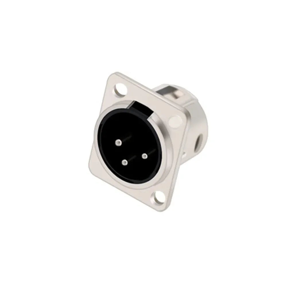 1pc 3Pin Male/Female XLR Speaker Panel Mount Chassis MIC Socket Adapter Audio Jack Connector,Zinc Alloy Shell+Copper Contact