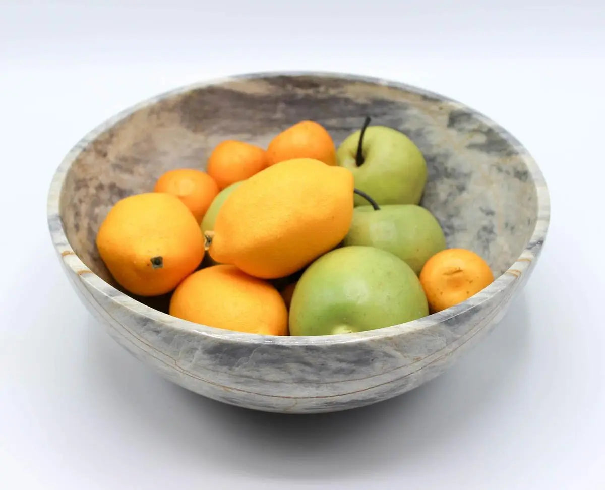 High Quality Blackish Marble Bowl Modern Luxury Home Table Christmas Decor Stylish New Decorative Piece Polished Technique