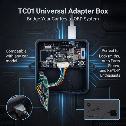 Car Key Universal Adapter Box OBD Plug  KEYDIY Remote Control Duplicator 433.92MHz Code Grabber Clone Gate Key Fob Command Hand