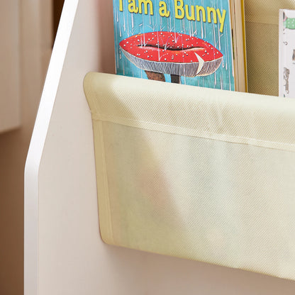 SoBuy FRG225-W Children's Bookshelf Hanging hand fan Shelf Newspaper stand with 4 Shelves Book Rack BHT approx: 62x71x29cm