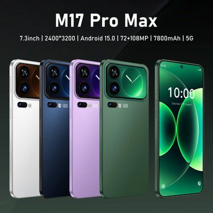 NEW HOT Original Silicone Case For M17 Pro Max Snapdragon 8 Gen4 7.3" Android 15 16GB 1TB 5G 7800mAh 108MP