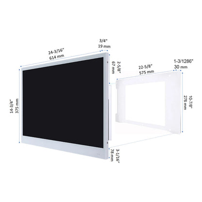 Souria 27 inches Magic Mirror Waterproof LED TV for Bathroom DTV Tuner WiFi Android TV Hotel Advertising SPA Salon US DVB-T T2 C