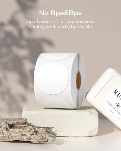 40-50mm Round Square Thermal Label Printer Sticker Self-Adhesive Thermal Paper Compatible M110 M220 M200 E210 P50 Label Printer