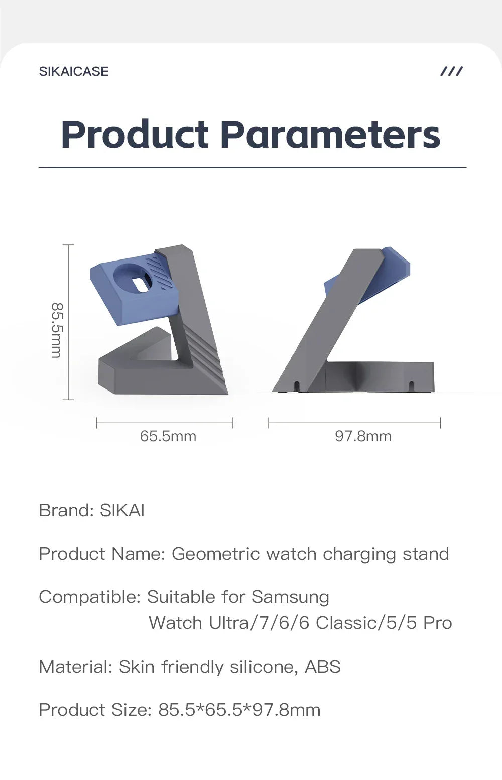 SIKAI Watch Charging Stand for Samsung Galaxy Classic8/5/5 Pro Samsung Galaxy Ultra/7/6/6Smart Watch Charger Dock Base