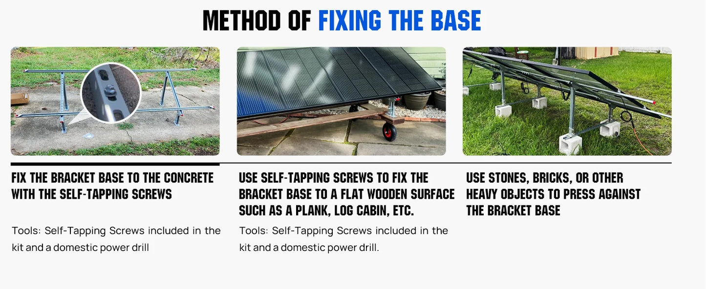 ECO-WORTHY 780W 4PCS 195W 3.12KWH Solar Panels with Upgrade Ground Mount for Shed, Home, Farm & Garden, Mounting Bracket