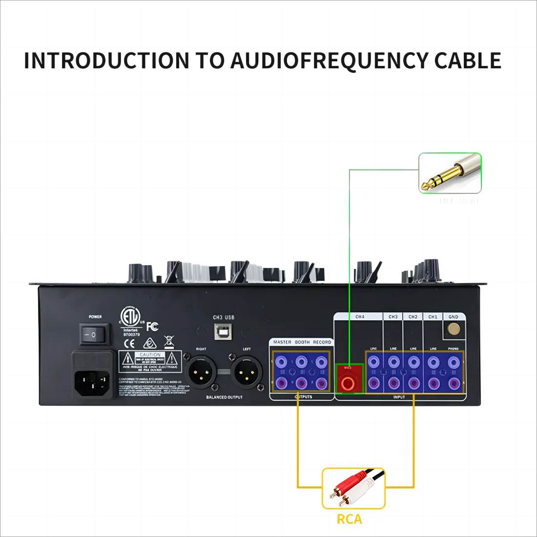 MX300 USB Professional DJ Player Mixer With EQ Scratch-proof DJ Mixer Console Replaceable Crossovers With Reverse