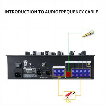 MX300 USB Professional DJ Player Mixer With EQ Scratch-proof DJ Mixer Console Replaceable Crossovers With Reverse