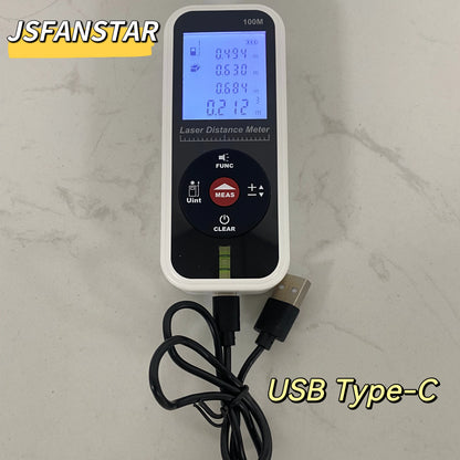 50m USB Length Precision Meter Laser Measuring Distance Device Factory High Quality