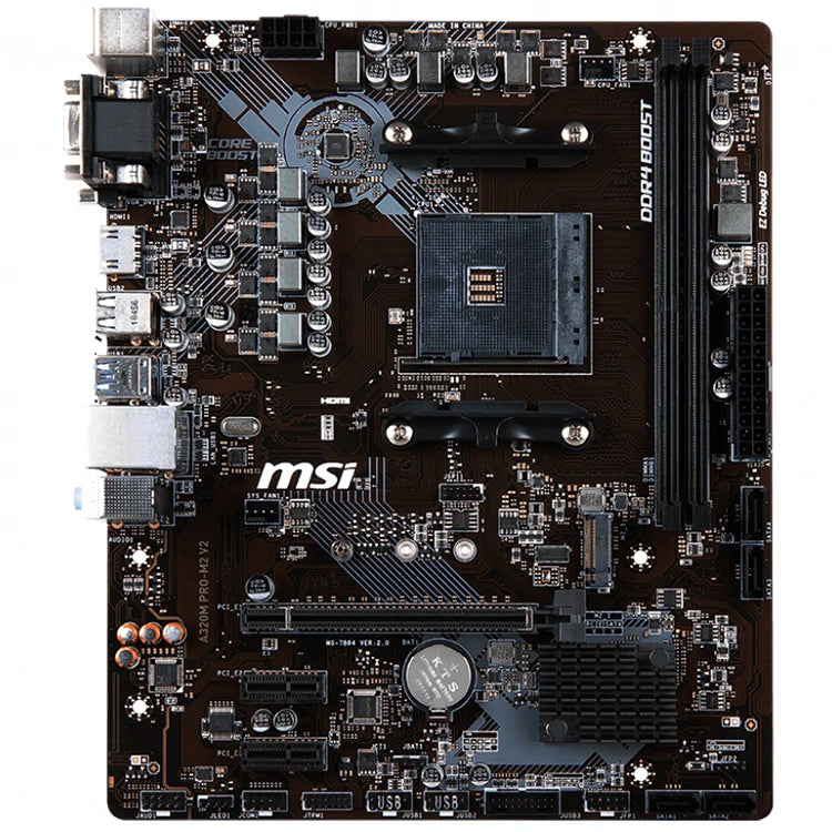 Used MSI A320M PRO-M2 V2 AMD AM4 Micro ATX Gaming Motherboard with AMD Ryzen 3 3200G CPU Combo