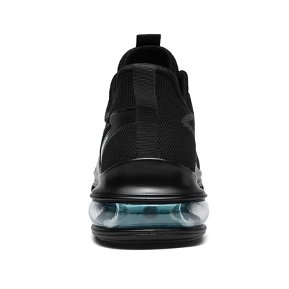 Small Low MOQ Brand Logo Custom Men Fashion Casual Sneakers Full Sole Air Cushion Light Knitted Sports Running Shoes for Man