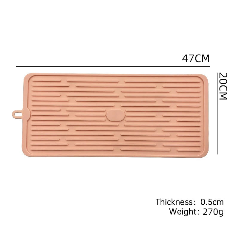 Silicone Dish Quick Bar Drying Dining Table Bath Mat Custom Logo Foldable Kitchen Large Microfiber