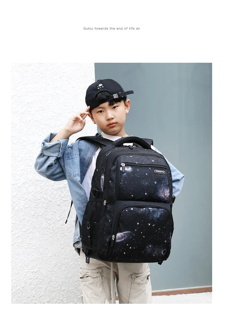 Japanese Korean Student Backpack Large Capacity Multi-Layer Breathable Design Waterproof Stylish Trolley for Stair Climbing