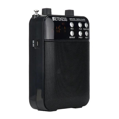 Retekess TR619 Megaphone Portable 3W FM Recording Voice Amplifier Teacher Microphone Speaker Mp3 Player FM Radio for Tour Guide