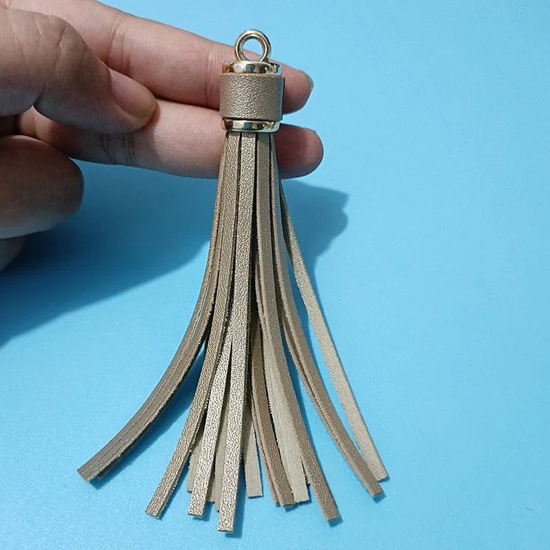Length 10 cm Leather Tassel Artificial Leather Fringe for Festival Hangings Lantern Bag Bracelet Accessaries