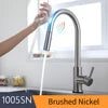 Touch Sensor Smart Kitchen Sink Faucet Flexible Pull Out Spout Deck-mount Hot Cold Water Mixers Kitchen Tap