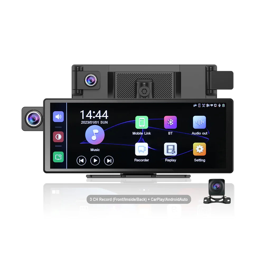 Portable 3 Channels Carplay Screen 10 Inch Suit for All Car Car Multimedia Bluetooth CarPlay Touch Screen Car Radio