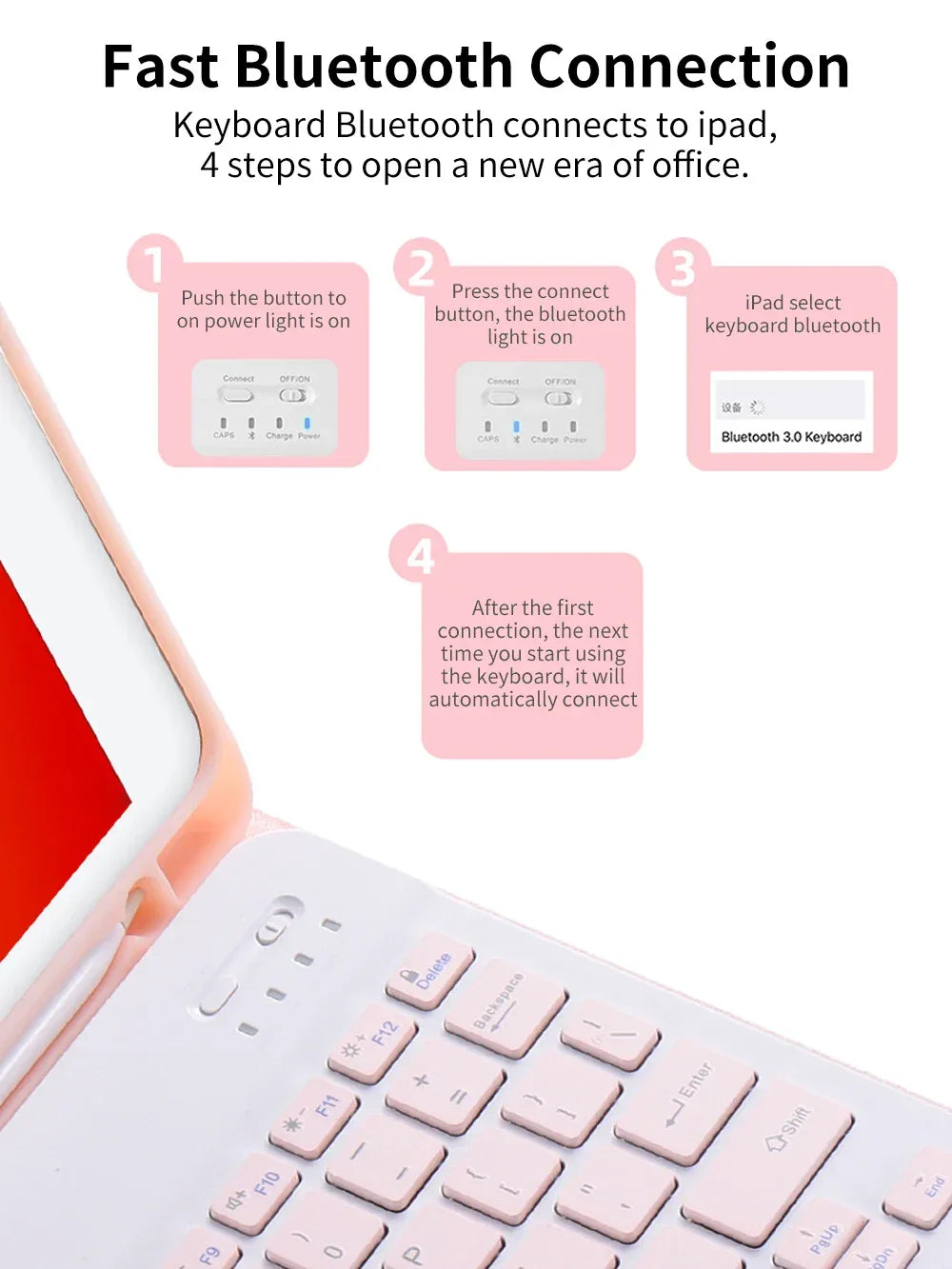 Spanish Keyboard Case For iPad Air Pro 11 13 2024,iPad 10.2 7/8/9th 10th 2022 Gen Air 3 4 5 10.9 Pro 12.9 Funda Cover For iPad