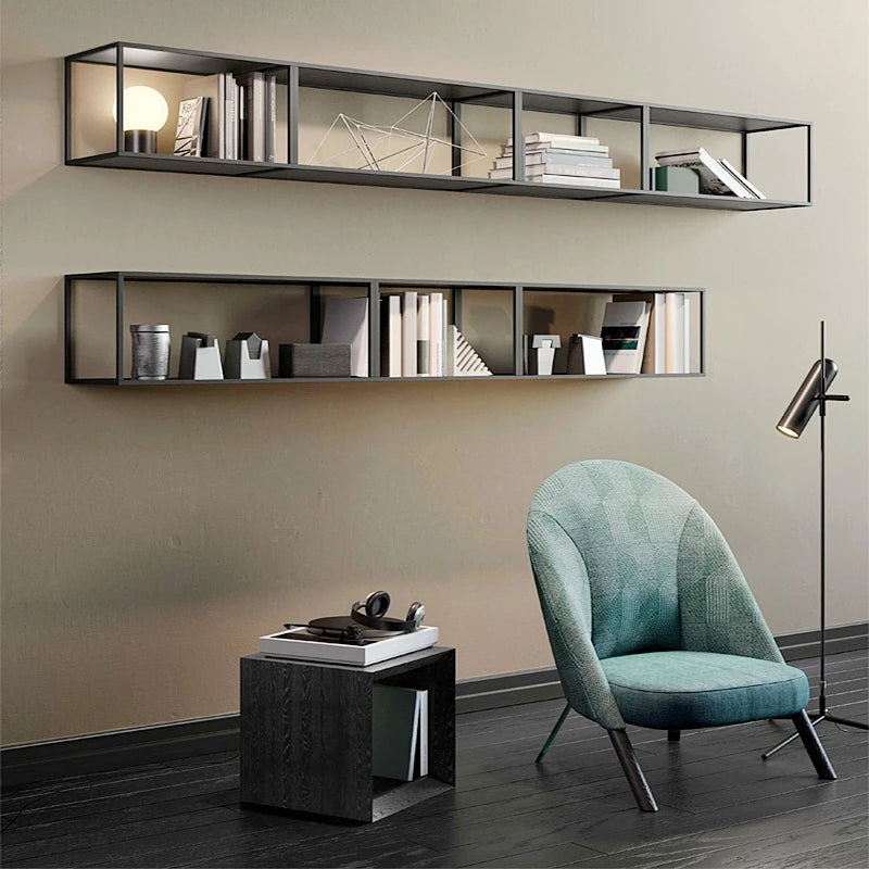 KINNO Elegant Iron Wall-mounted Bookshelf Multi-Layer Storage Display Shelf Kitchen Bedroom Living Room Sofa Background Mall