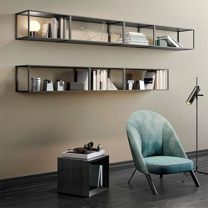 KINNO Elegant Iron Wall-mounted Bookshelf Multi-Layer Storage Display Shelf Kitchen Bedroom Living Room Sofa Background Mall