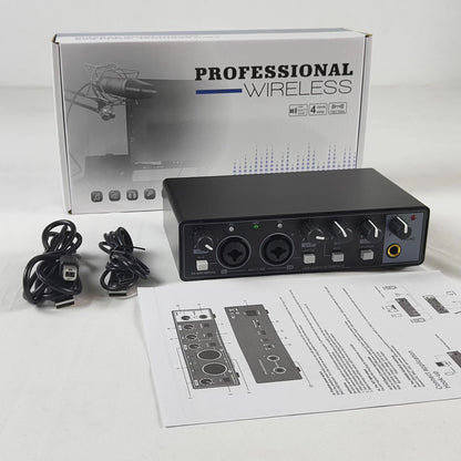 GAX-MD22P 2 in 2 Out Studio Recording Usb Audio Interface for Guitar