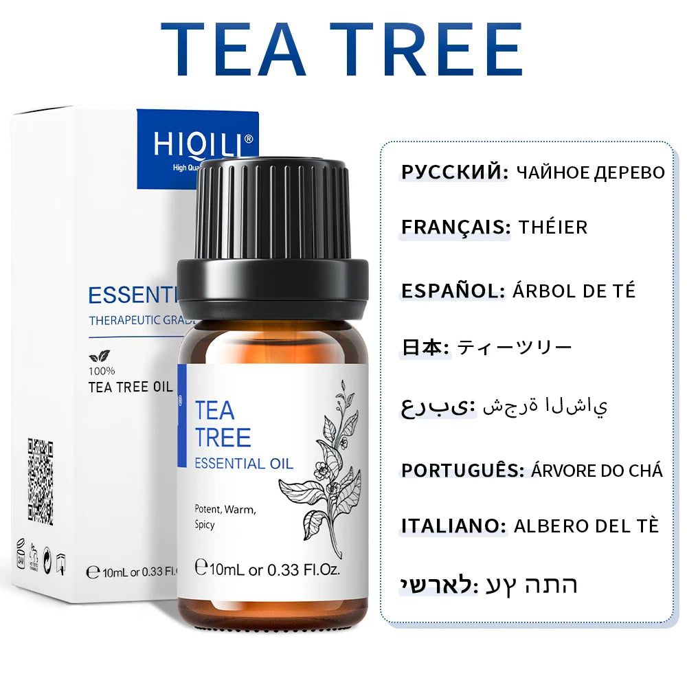 HIQILI Best Essential Oils ,100% Pure Nature for Aromatherapy | Humidifier, Massage,Diffuser, Skin & Hair Care,Perfume DIY-10ML
