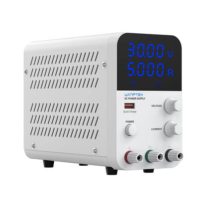 WANPTEK 30V 5A BENCH DC ADJUSTABLE POWER SUPPLY, DC POWER, REPAIR, LAB, DESIGN, SCHOOLS, ELECTROPLATE, TEST, CHARGE, GPS305D
