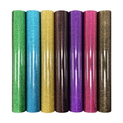 Vinyle Pu Thermocollant Textile Glitterflex ultra Vinyl Roll for Printing Washable 24 in Htv Glitter Heat Transfer Vinyl