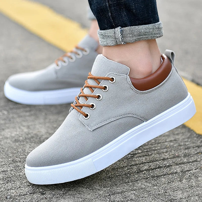 Shoes Men New Style 2024 Walking Shoes Casual Canvas Plus Size 48 Board Height Increasing Shoes
