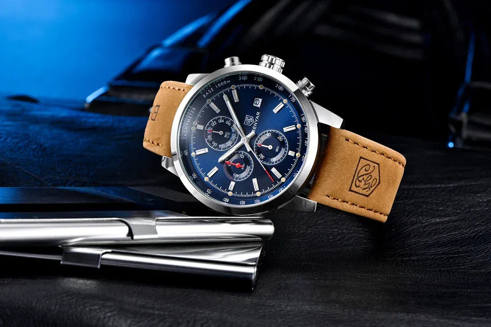 BENYAR Watches Men Luxury Brand Quartz Watch Fashion Chronograph Watch Reloj Hombre Sport Clock Male Hour Relogio Masculino 2023