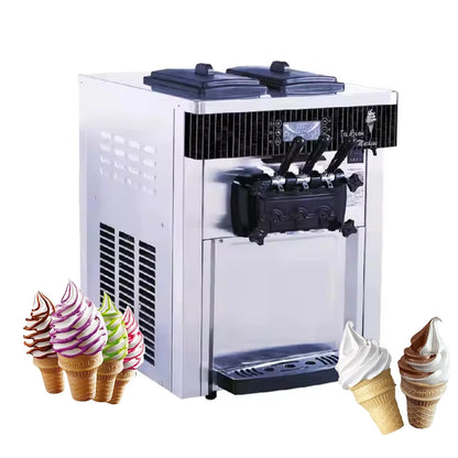 Diy Commercial Tabletop Ice Cream Maker Machine for Home Soft Serve Countertop Hot Selling Small 3 Flavors Kids Yogurt Maker