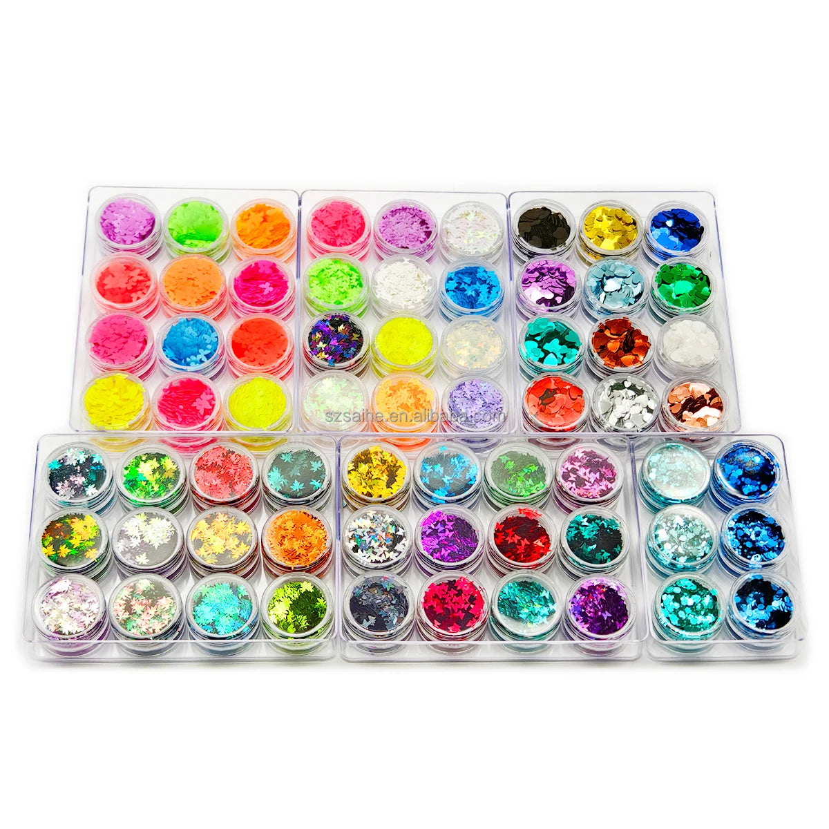 US Warehouses High Flash Spring Chunky Glitter 24 Color Bottle Set for Diy Makeup Manicure Handcrafted Cups Gift-making and More