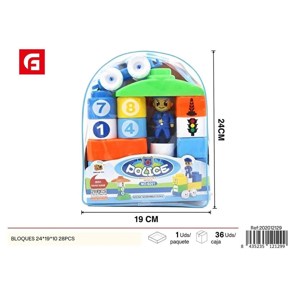 Building Blocks 24x19x10 28 Pieces - Toys