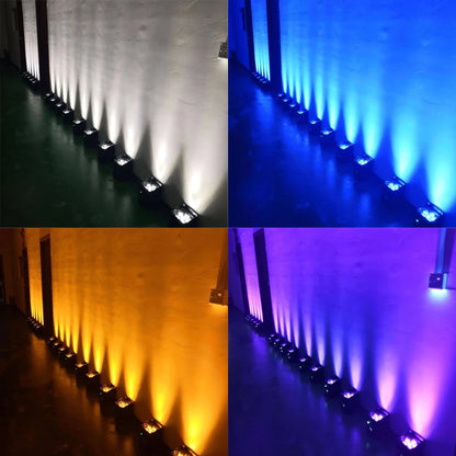 SHEHDS 6x18W RGBWAUV LED Outdoor Uplights Par Stage Light Wireless Remote Control Battery Uplight Powered for House Dj Wedding