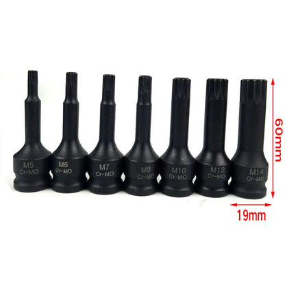 Integrated Sleeve Set 3/8 Pneumatic Screwdriver Sleeve Tool Set T-shaped H-shaped M-shaped Sleeve